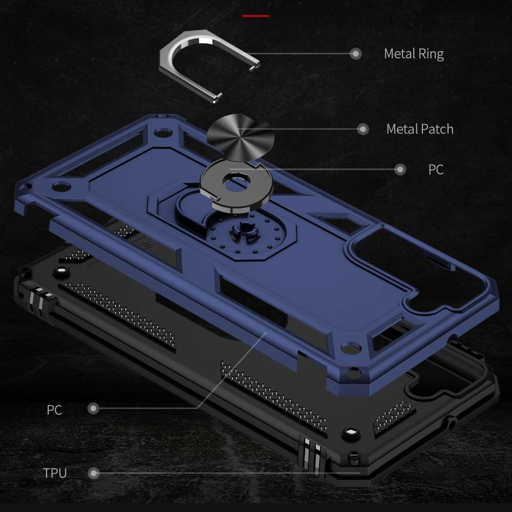 Outdoor Case für SAMSUNG GALAXY S22 TPU Hybrid Sergeant Armor Metall Ring Hülle