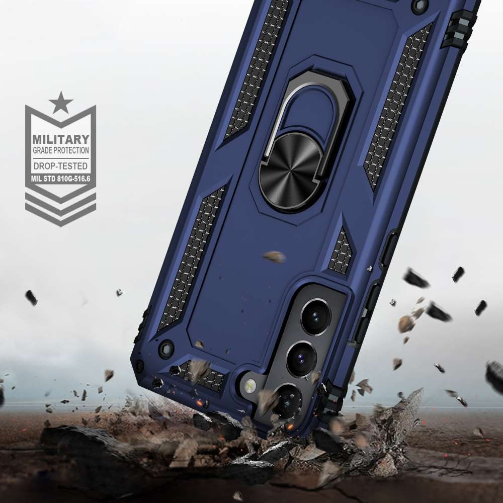 Outdoor Case für SAMSUNG GALAXY S22 TPU Hybrid Sergeant Armor Metall Ring Hülle