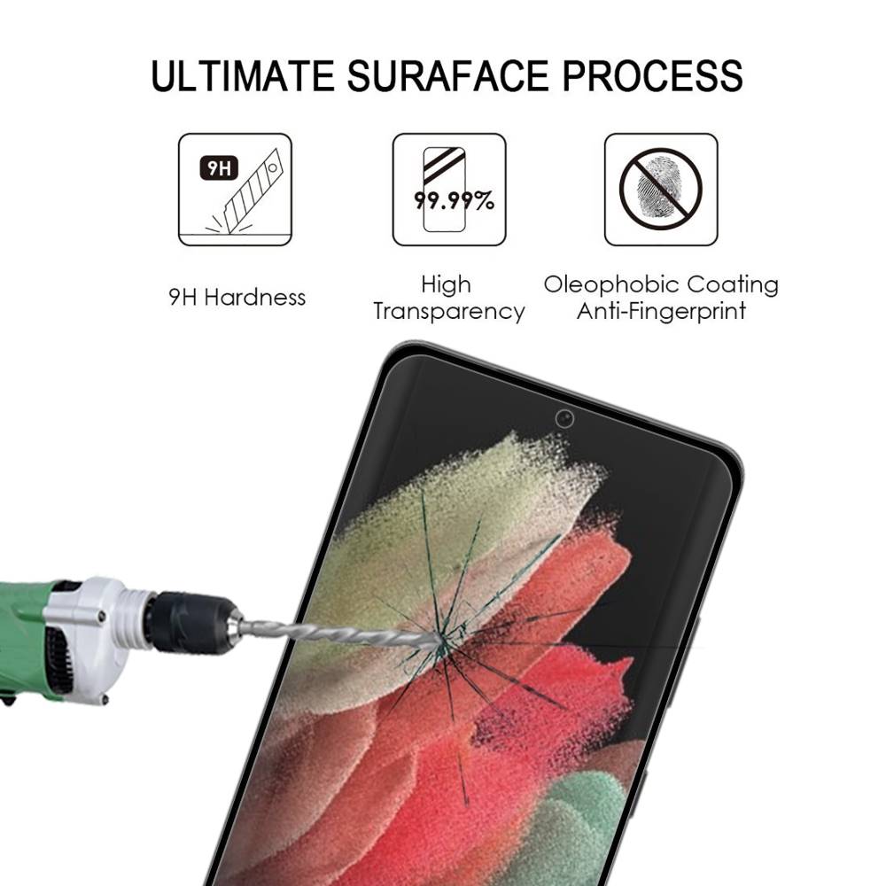 Schutzglas für Samsung Galaxy S22 ULTRA Full Cover Full Glue Curved Tempered