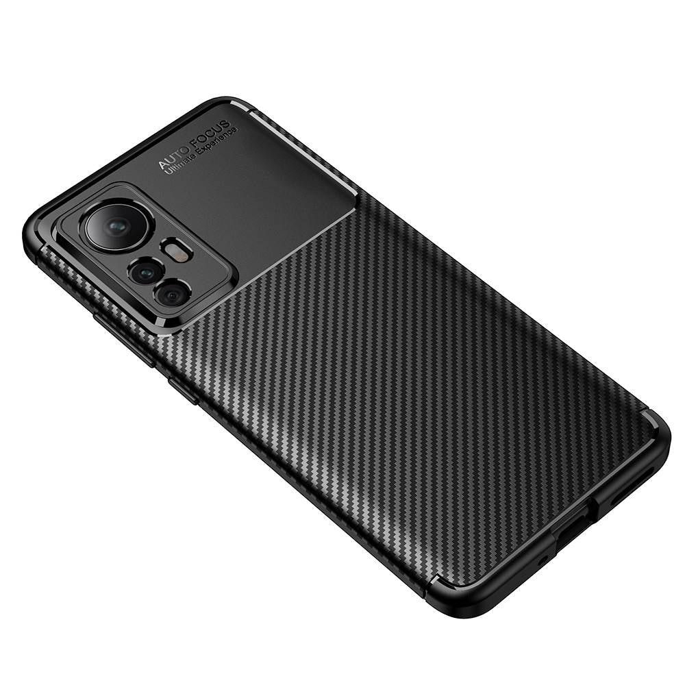 TPU Hülle für Xiaomi 12 12X Carbon Fiber Muster Textur Shockproof Cover Case