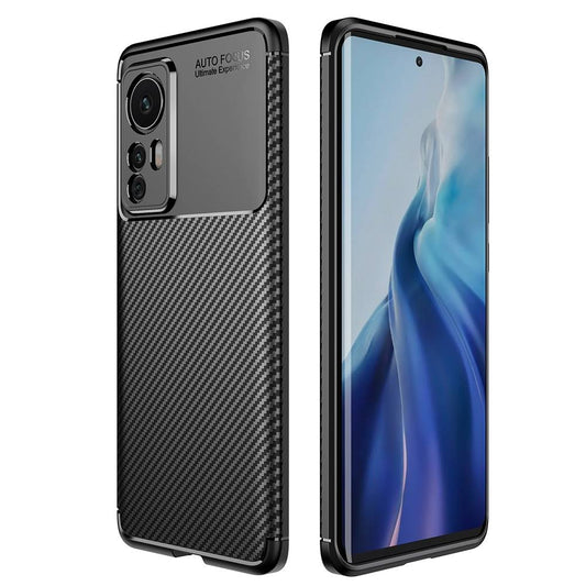 TPU Hülle für Xiaomi 12 12X Carbon Fiber Muster Textur Shockproof Cover Case