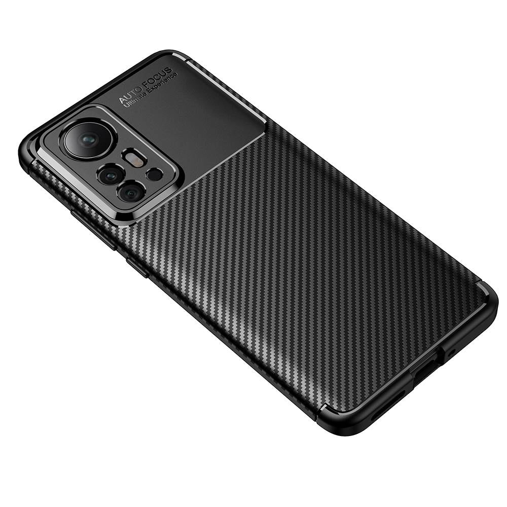 TPU Hülle für Xiaomi 12 PRO Carbon Fiber Muster Textur Shockproof Cover Case