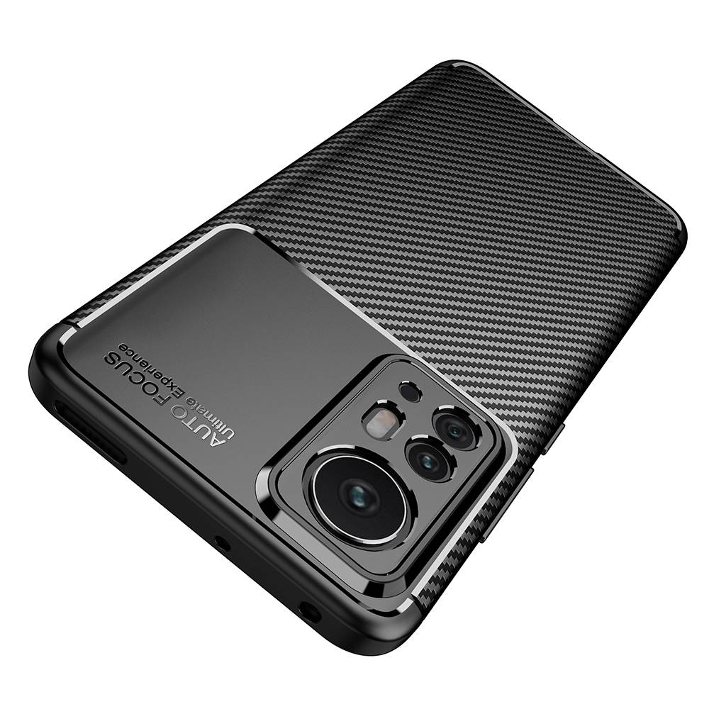 TPU Hülle für Xiaomi 12 PRO Carbon Fiber Muster Textur Shockproof Cover Case