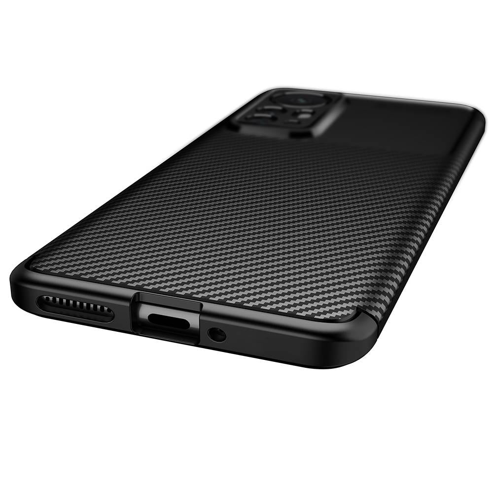 TPU Hülle für Xiaomi 12 PRO Carbon Fiber Muster Textur Shockproof Cover Case