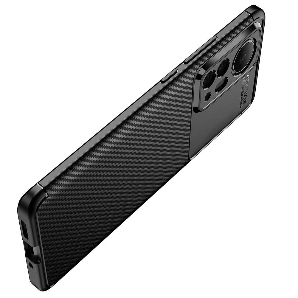 TPU Hülle für Xiaomi 12 PRO Carbon Fiber Muster Textur Shockproof Cover Case