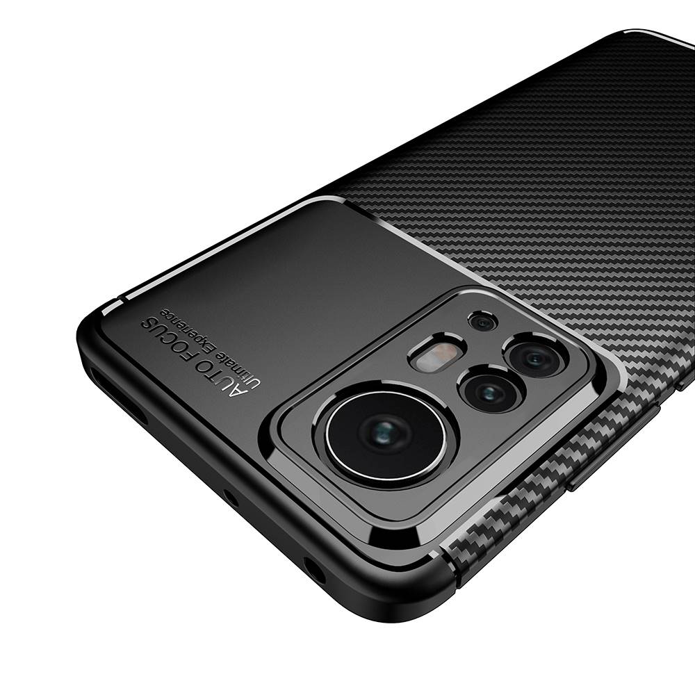 TPU Hülle für Xiaomi 12 PRO Carbon Fiber Muster Textur Shockproof Cover Case