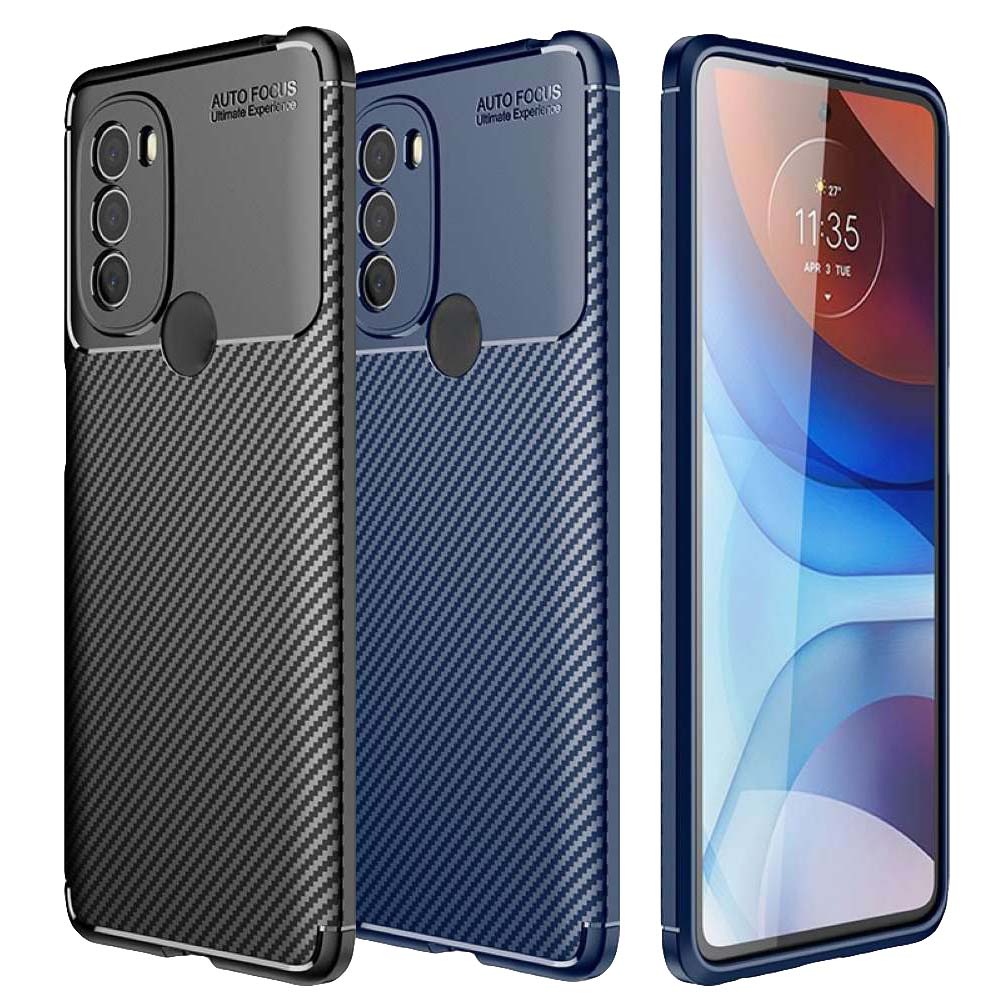 TPU Case für MOTOROLA MOTO G31 Carbon Fiber Muster Shockproof Texture Hülle