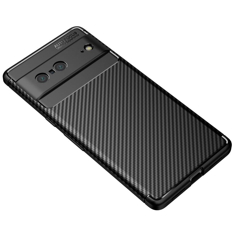 TPU Hülle für Google Pixel 7 Carbon Fiber Muster Textur Shockproof Cover Case