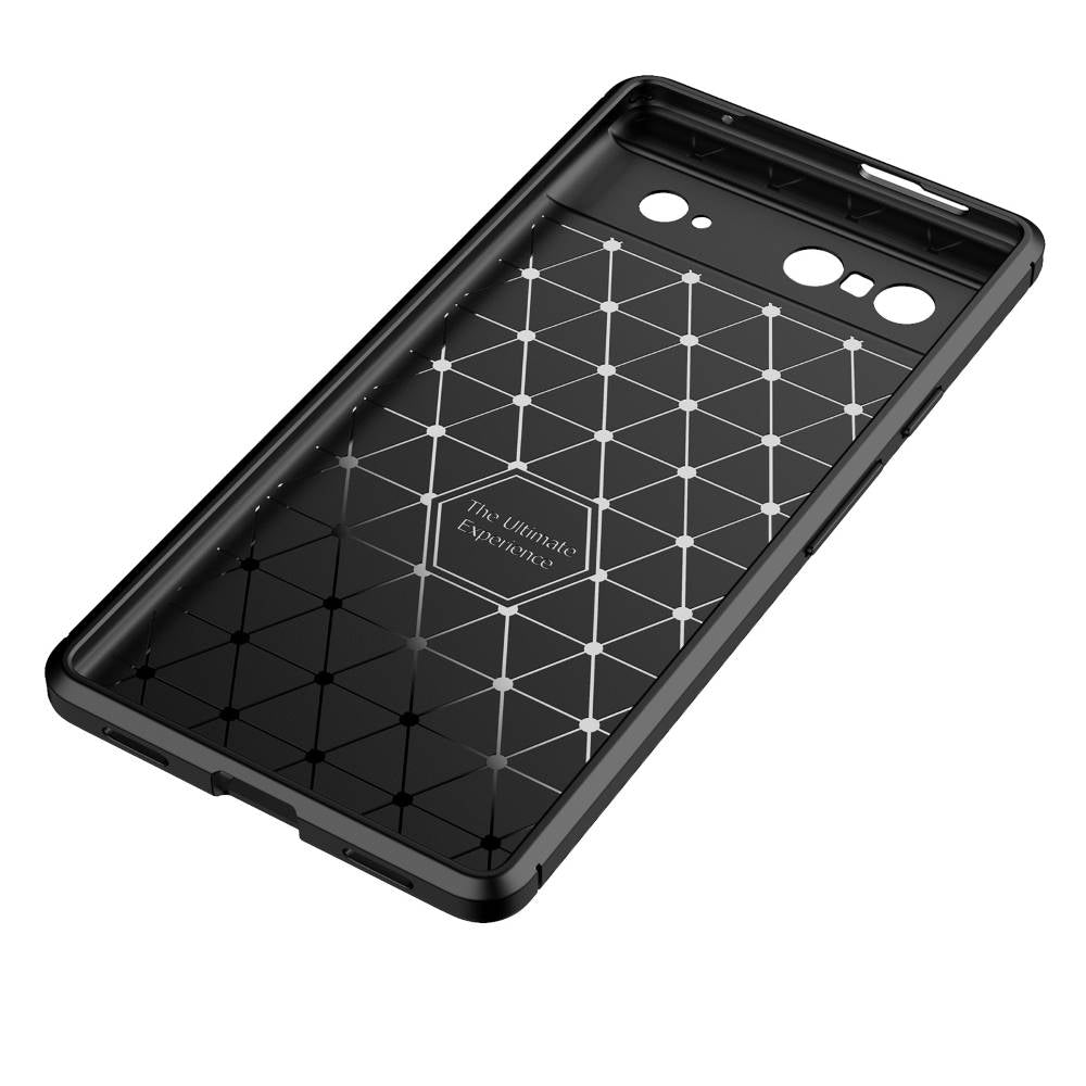 TPU Hülle für Google Pixel 7 Carbon Fiber Muster Textur Shockproof Cover Case