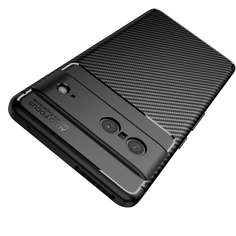 TPU Hülle für Google Pixel 7 Carbon Fiber Muster Textur Shockproof Cover Case