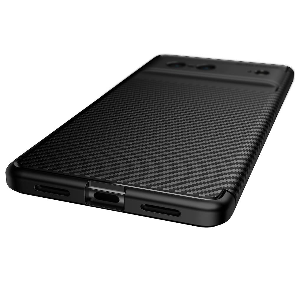 TPU Hülle für Google Pixel 7 Carbon Fiber Muster Textur Shockproof Cover Case