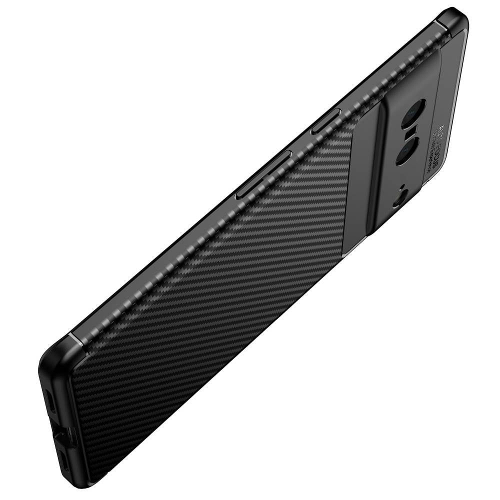 TPU Hülle für Google Pixel 7 Carbon Fiber Muster Textur Shockproof Cover Case