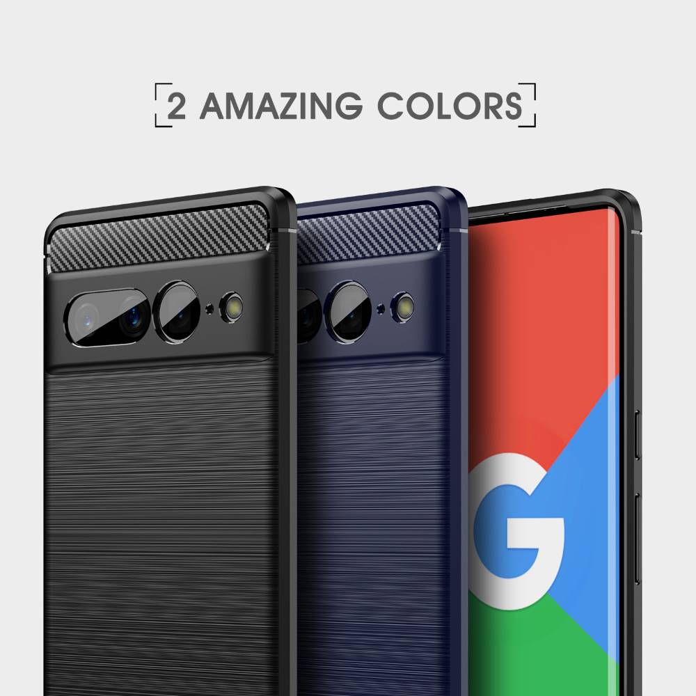 TPU Hülle für Google Pixel 7 PRO Carbon Fiber Skin Brushed Schutzcover Case