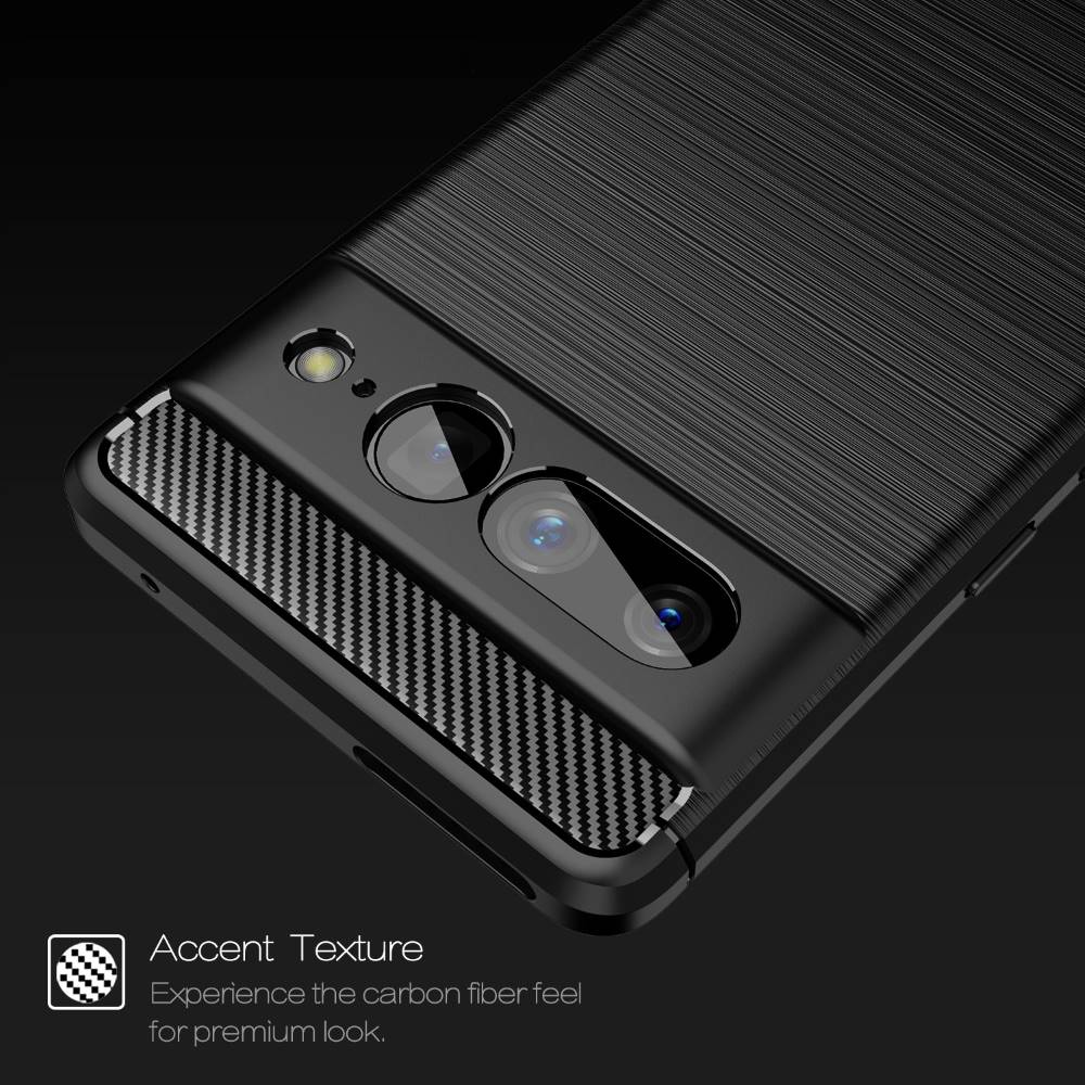 TPU Hülle für Google Pixel 7 PRO Carbon Fiber Skin Brushed Schutzcover Case