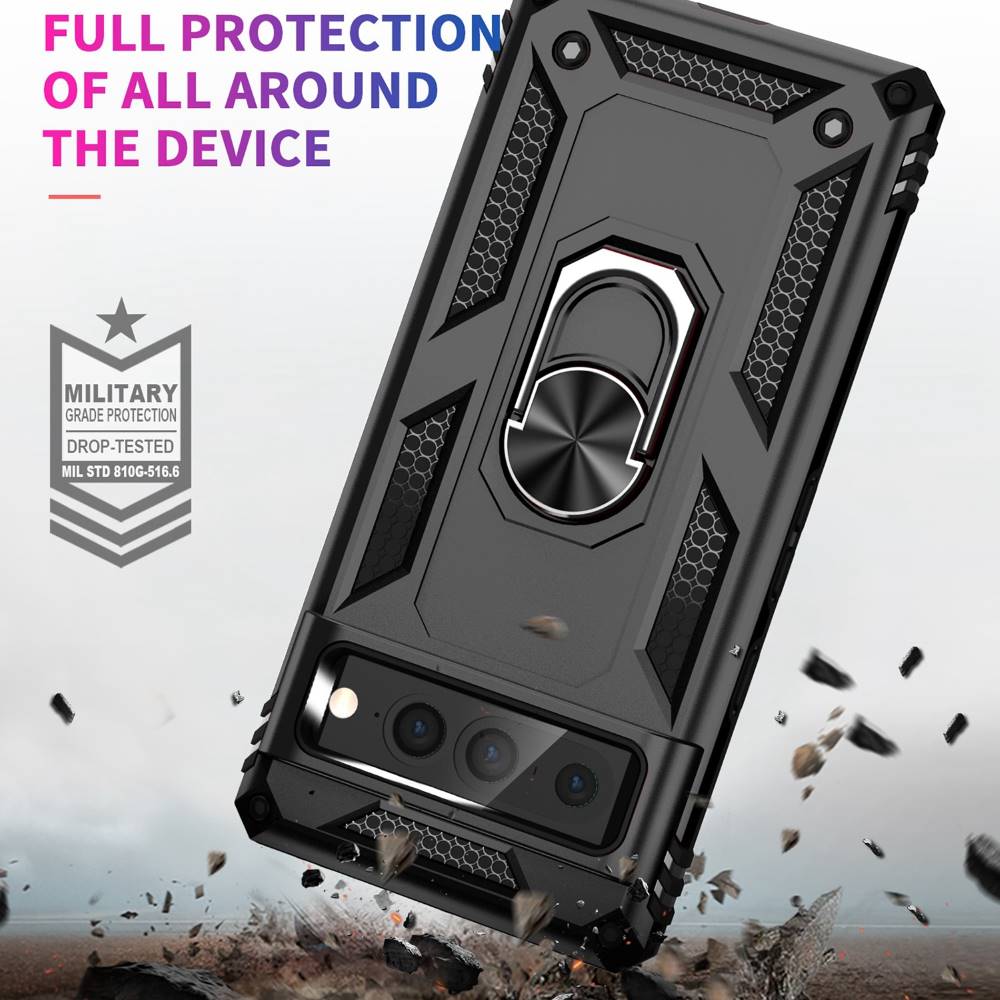 Outdoor Hülle für Google Pixel 7 PRO TPU PC Hybrid Sergeant Armor Ring Cover