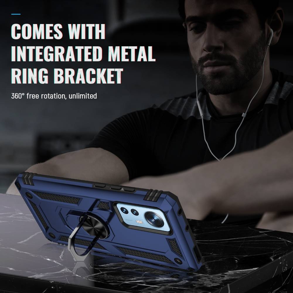 Outdoor Hülle für Xiaomi 12 PRO TPU PC Hybrid Sergeant Armor Ring Cover Case