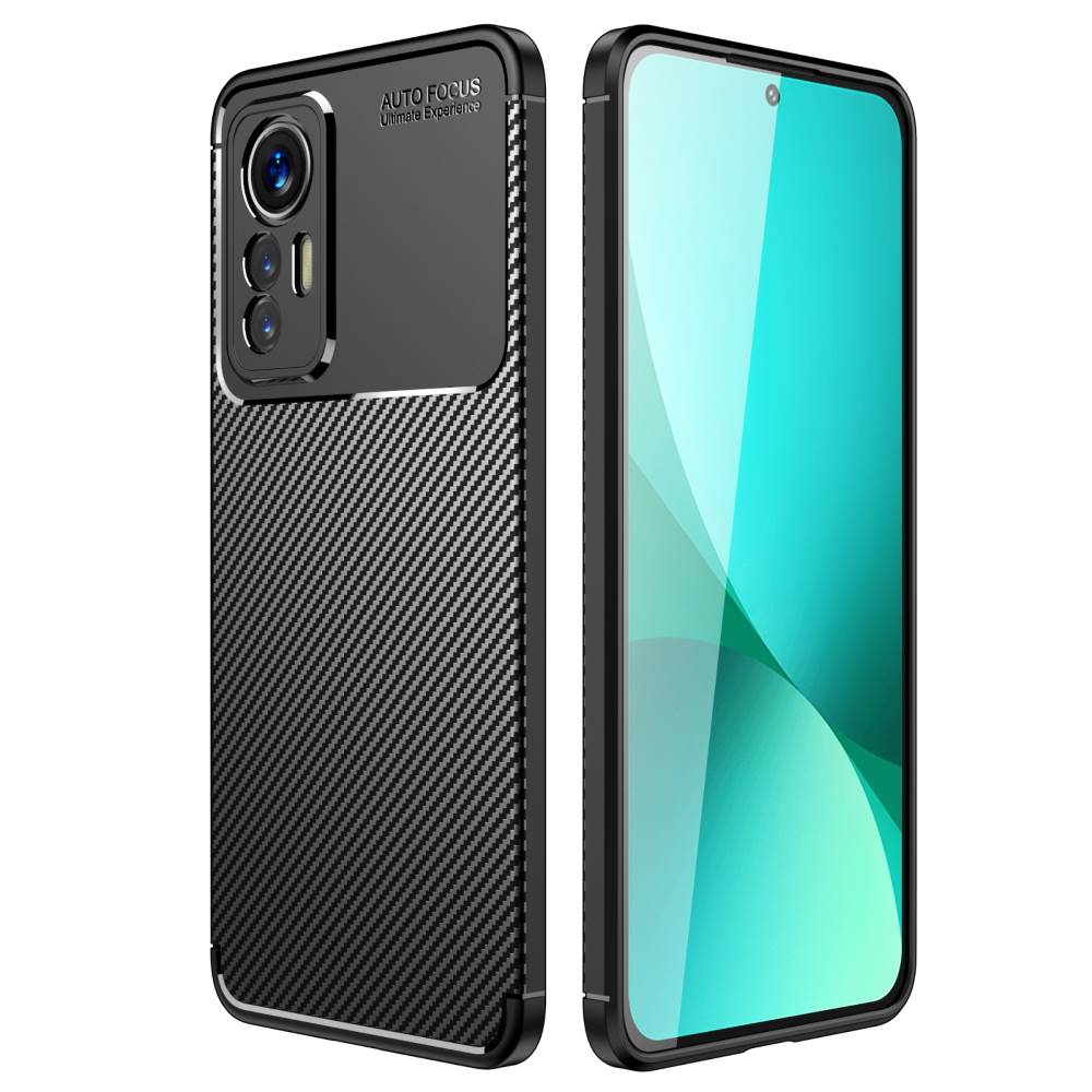 TPU Hülle für Xiaomi 12 LITE Carbon Fiber Muster Textur Shockproof Cover Case