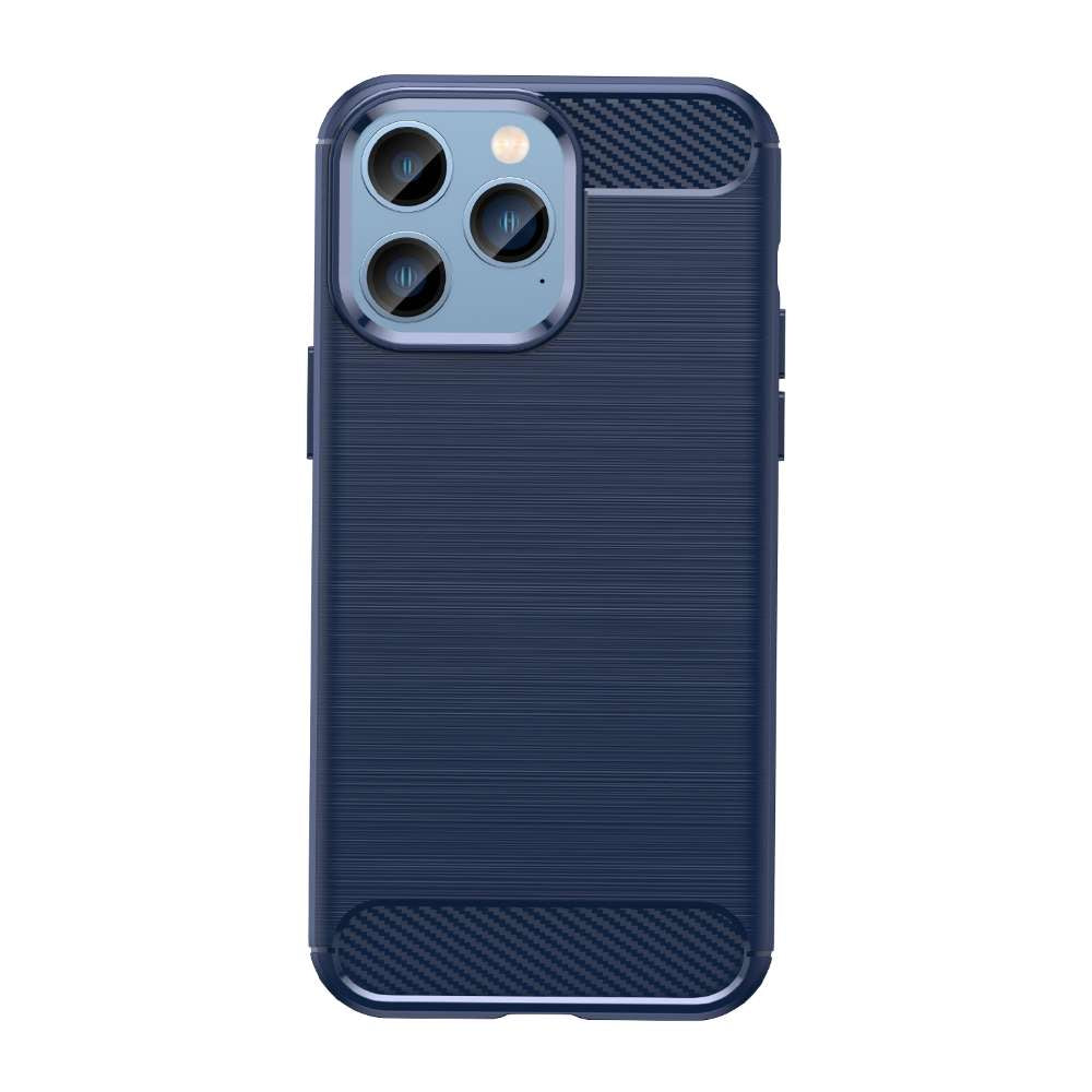 TPU Hülle für Apple iPhone 14 PRO Carbon Fiber Skin Brushed Schutzcover Case