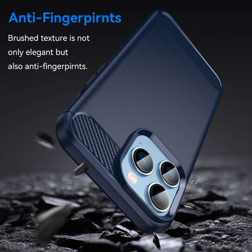 TPU Hülle für Apple iPhone 14 PRO Carbon Fiber Skin Brushed Schutzcover Case