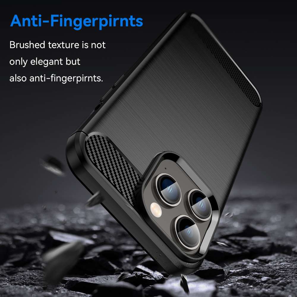 TPU Hülle für Apple iPhone 14 PRO MAX Carbon Fiber Skin Brushed Schutzcover Case