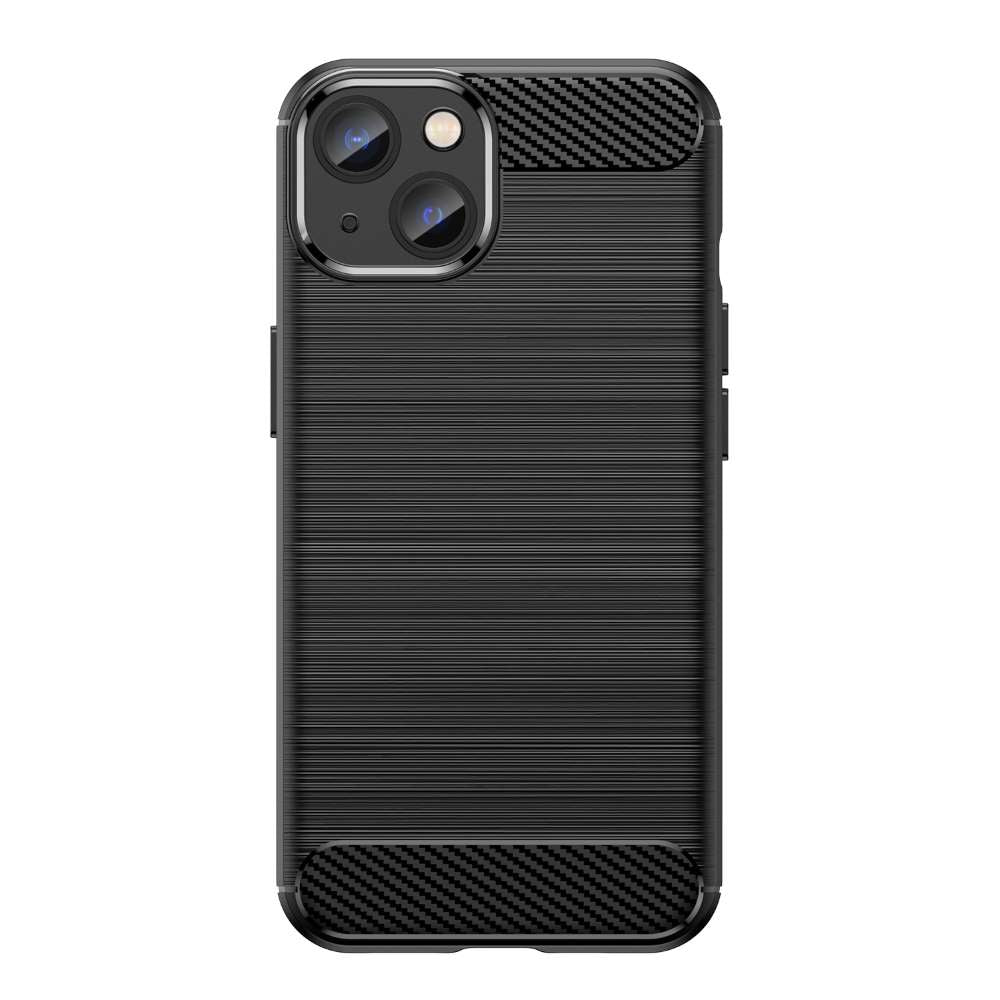 TPU Hülle für Apple iPhone 14 Carbon Fiber Skin Brushed Schutzcover Soft Case