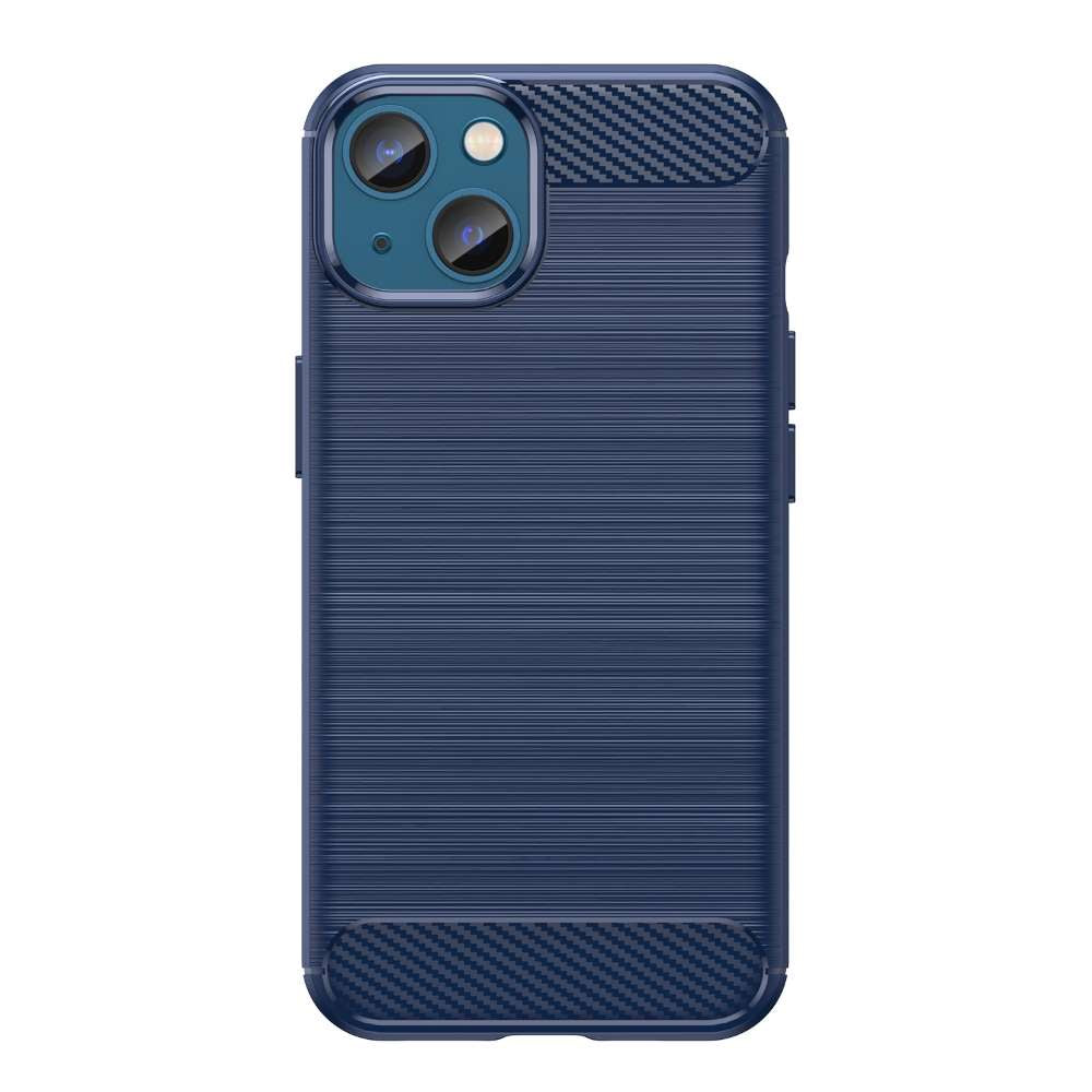TPU Hülle für Apple iPhone 14 PLUS Carbon Fiber Skin Brushed Schutzcover Case