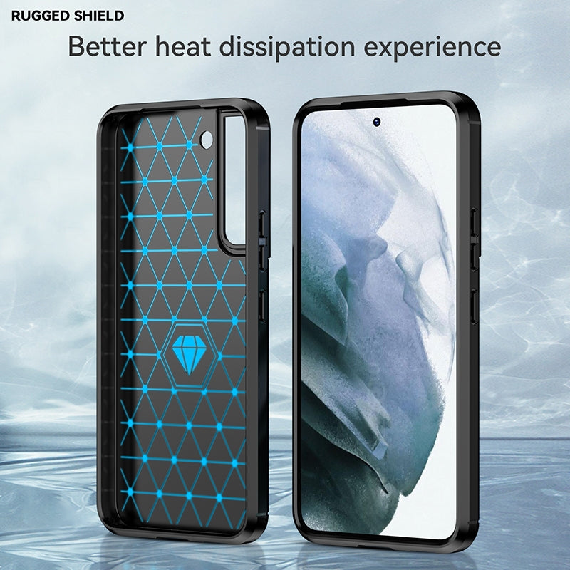 TPU Hülle für Samsung Galaxy S22 PLUS Carbon Fiber Skin Brushed Schutzcover Case