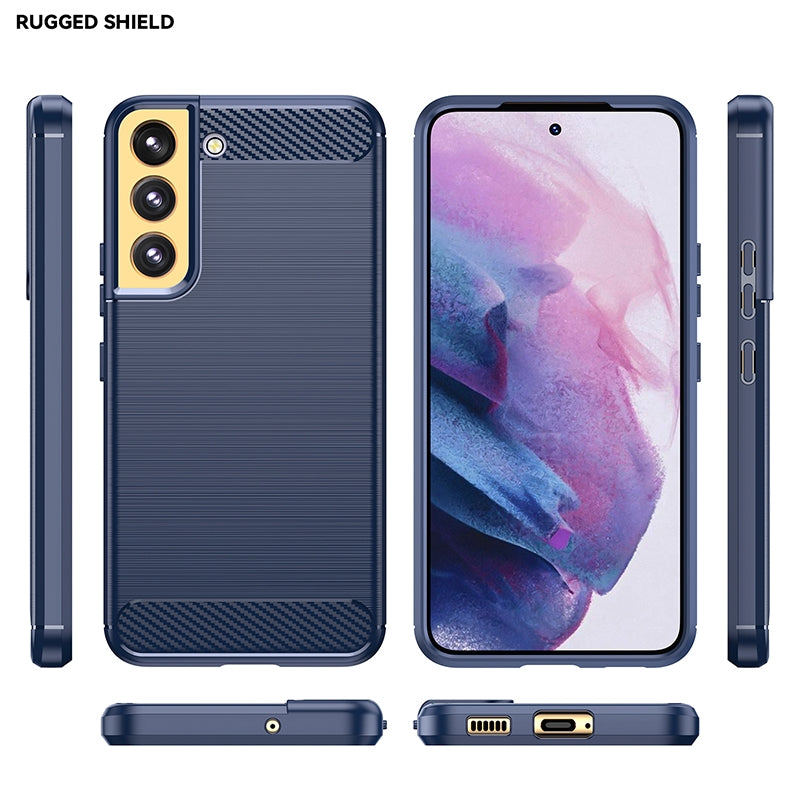 TPU Hülle für Samsung Galaxy S22 PLUS Carbon Fiber Skin Brushed Schutzcover Case
