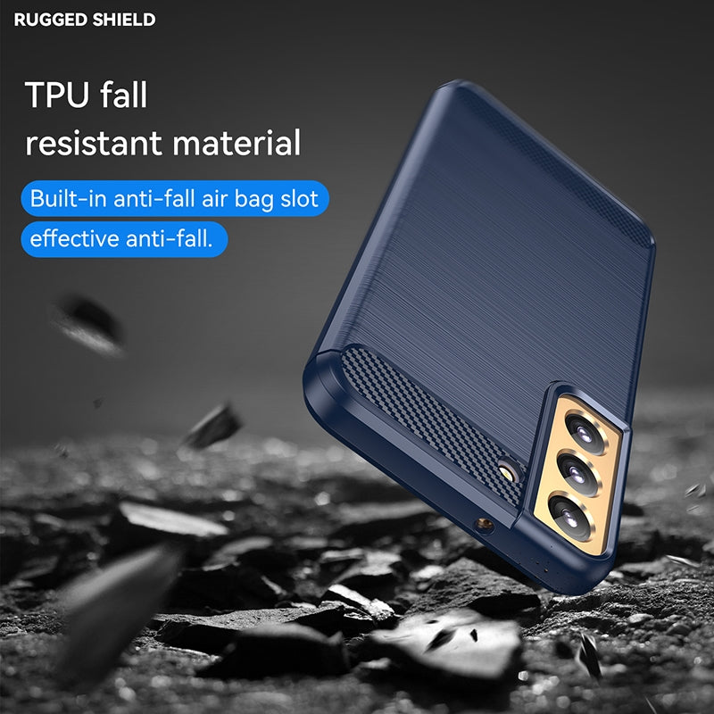 TPU Hülle für Samsung Galaxy S22 PLUS Carbon Fiber Skin Brushed Schutzcover Case