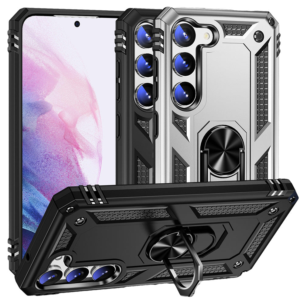 Outdoor Hülle für Samsung Galaxy S23 TPU PC Hybrid Sergeant Armor Ring Cover