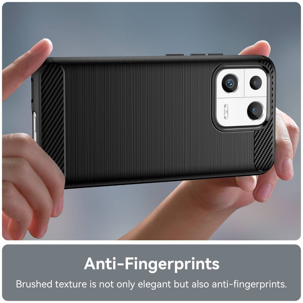 TPU Hülle für Xiaomi 13 Carbon Fiber Skin Brushed Schutz Backcover Soft Case