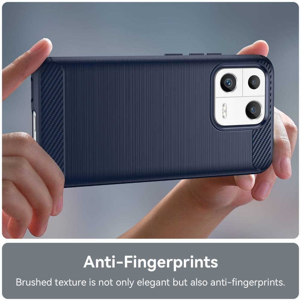 TPU Hülle für Xiaomi 13 Carbon Fiber Skin Brushed Schutz Backcover Soft Case