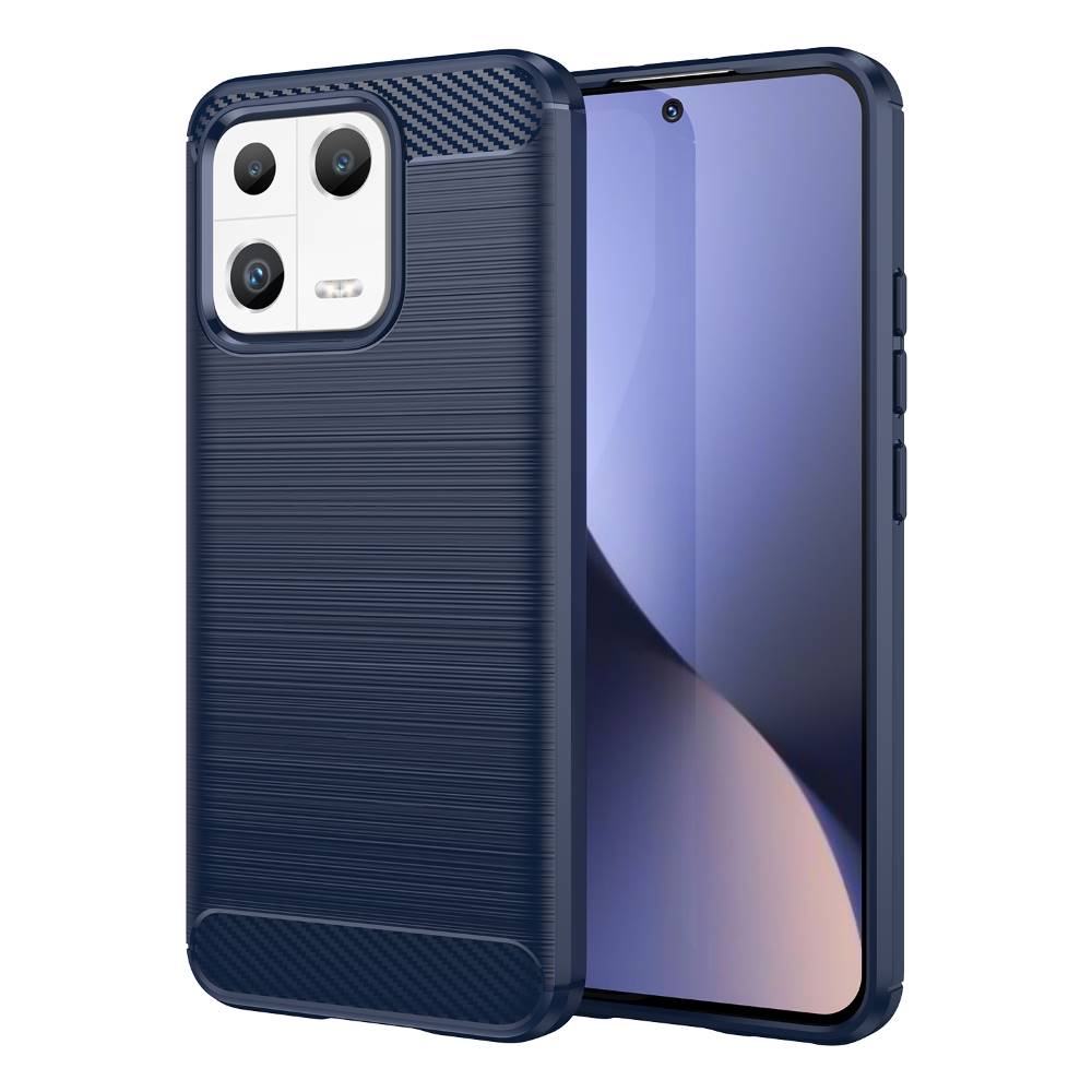 TPU Hülle für Xiaomi 13 Carbon Fiber Skin Brushed Schutz Backcover Soft Case