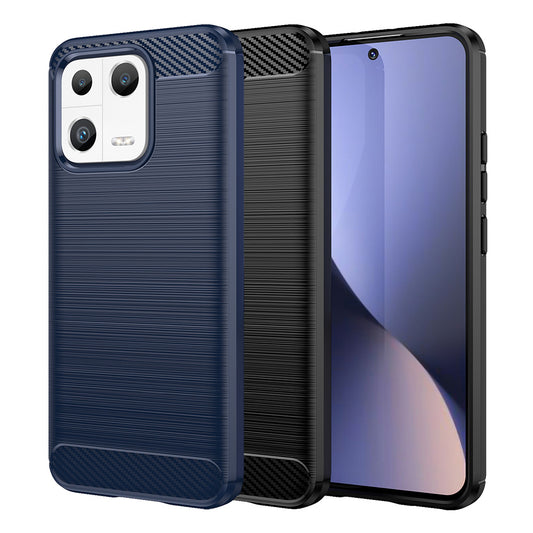 TPU Hülle für Xiaomi 13 Carbon Fiber Skin Brushed Schutz Backcover Soft Case