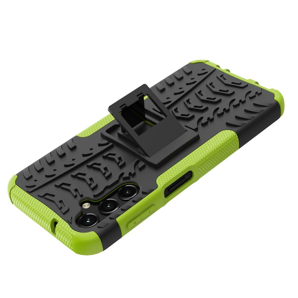 Outdoor Hülle für Samsung Galaxy A14 Tire Rutschfest Kickstand PC TPU Cover Case