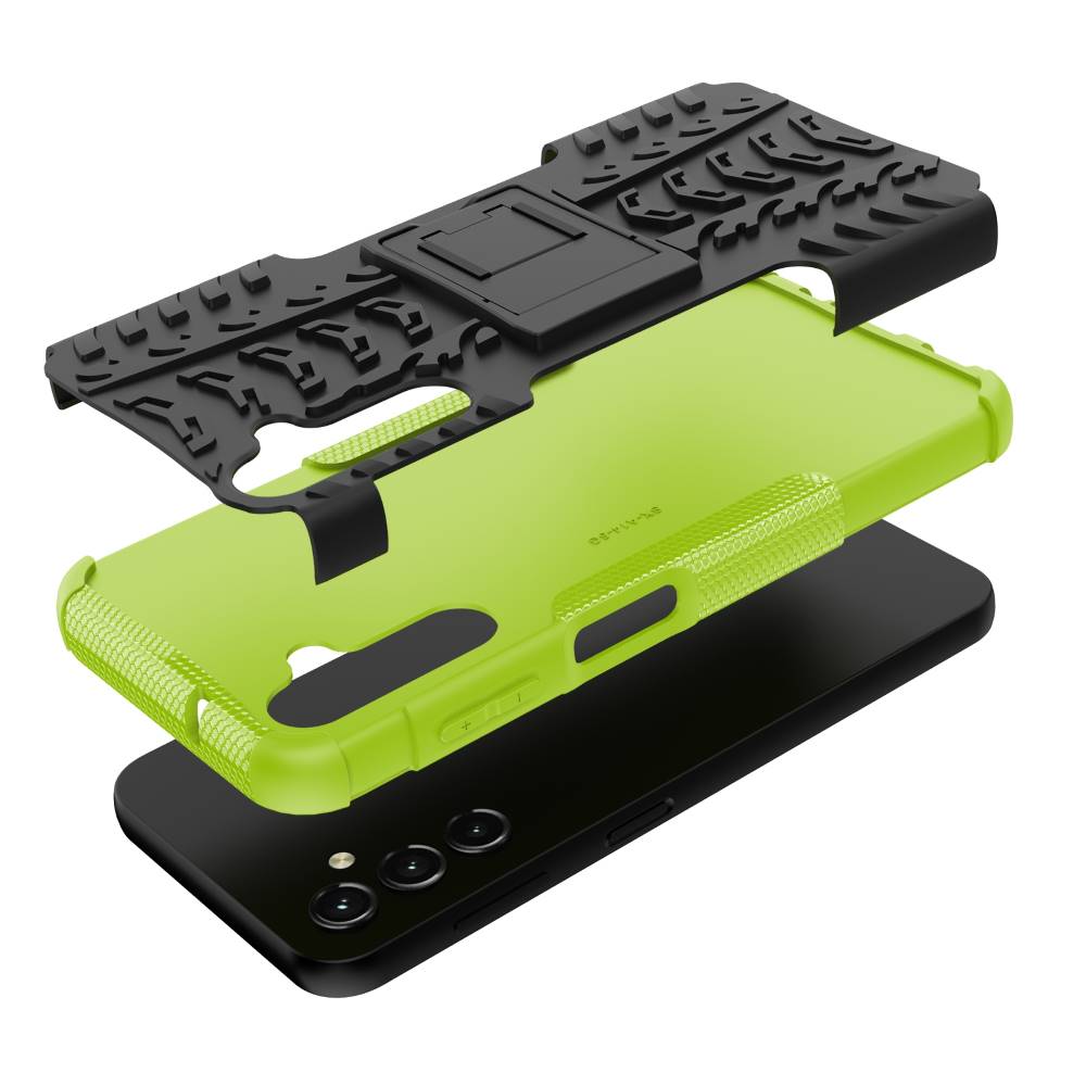 Outdoor Hülle für Samsung Galaxy A14 Tire Rutschfest Kickstand PC TPU Cover Case