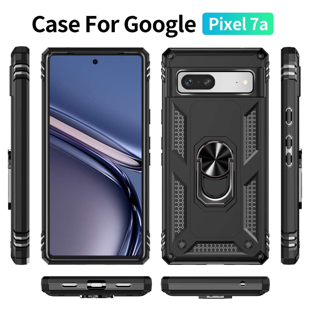 Outdoor Hülle für Google Pixel 7a TPU PC Hybrid Sergeant Armor Ring Cover Case
