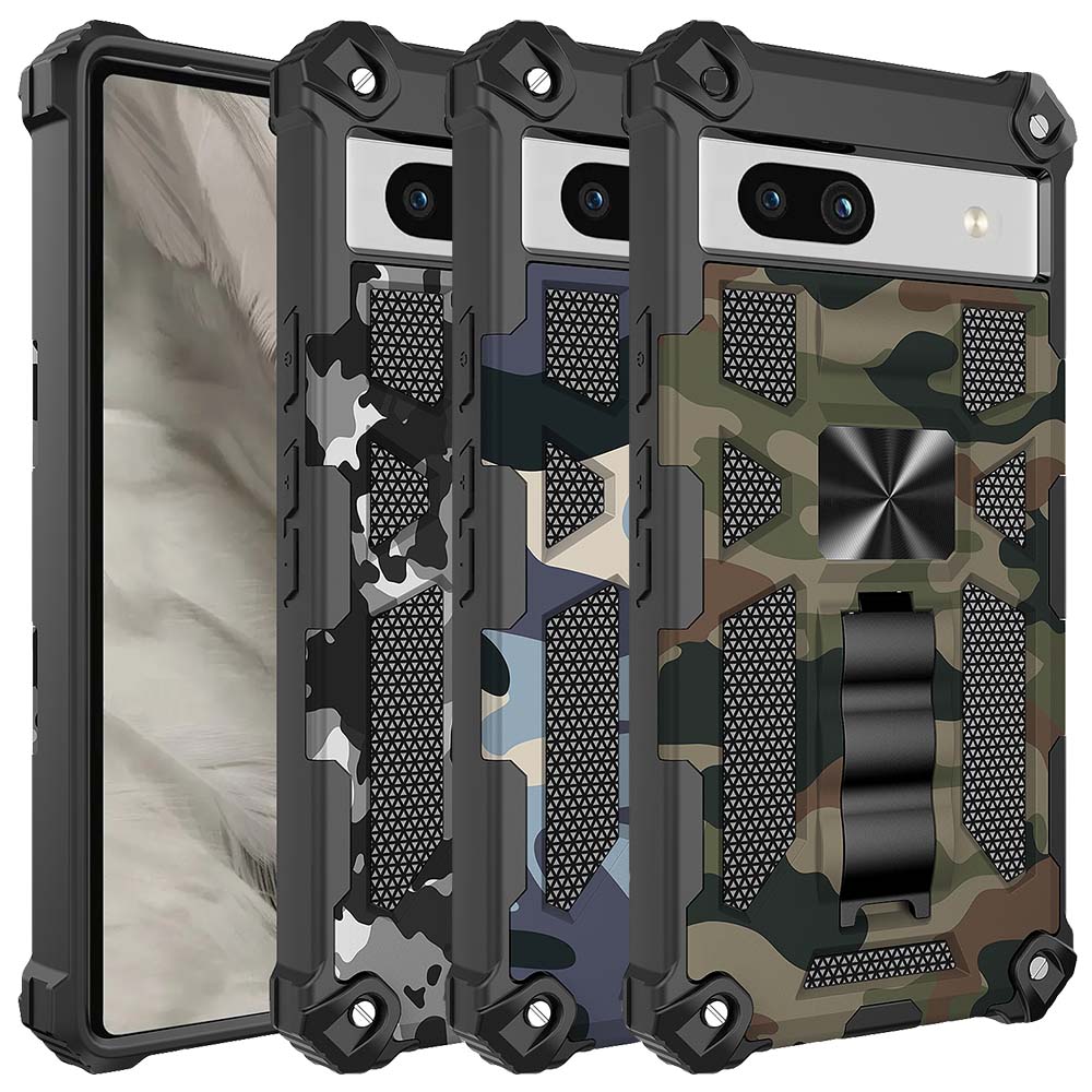 Outdoor Hülle für Google Pixel 7a Camouflage Shockproof Schutz Cover Armor Kick