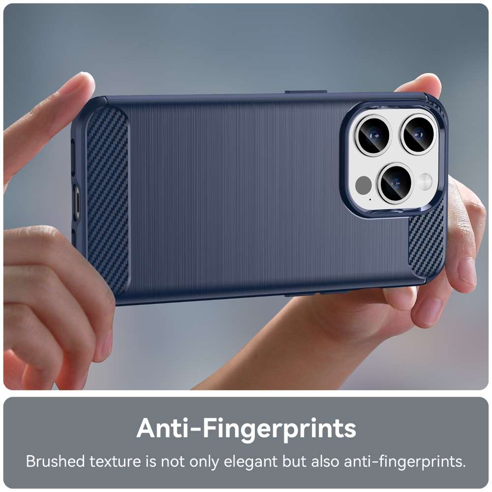 TPU Hülle für Apple iPhone 15 PRO Carbon Fiber Skin Brushed Schutzcover Case