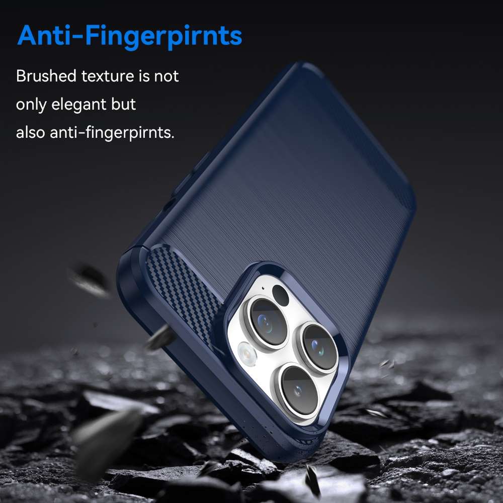 TPU Hülle für Apple iPhone 15 PRO MAX Carbon Fiber Skin Brushed Schutzcover Case