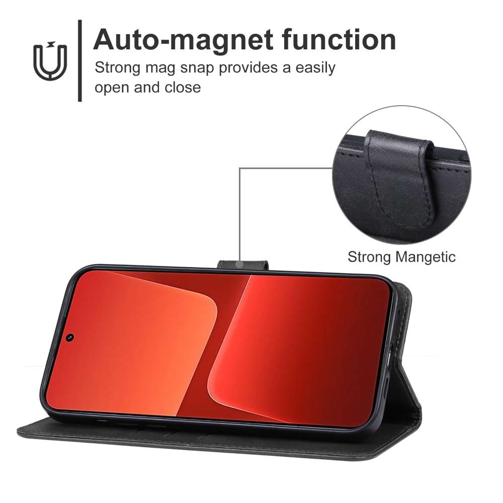 Handy Tasche für Xiaomi 14 Wallet Magnet Klappetui Schutzhülle Kartenfach Case