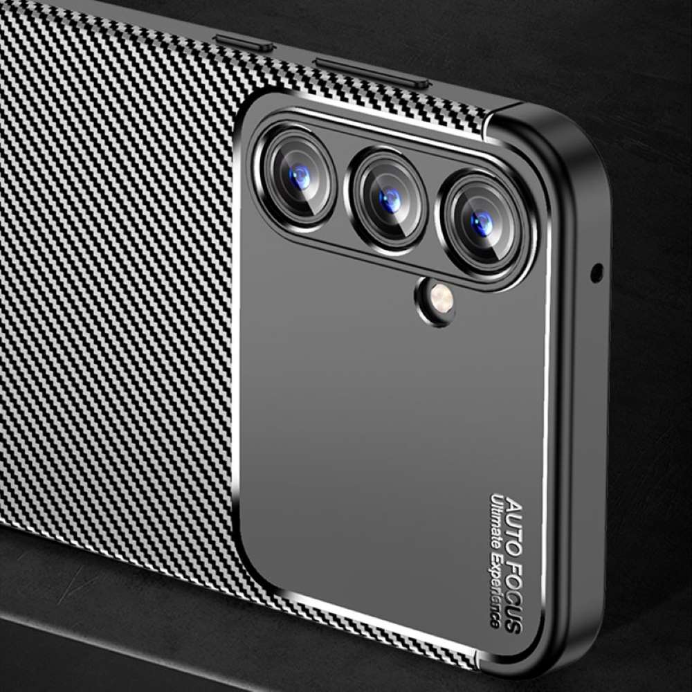 TPU Hülle für Samsung Galaxy A35 Carbon Fiber Muster Shockproof Back Cover Case