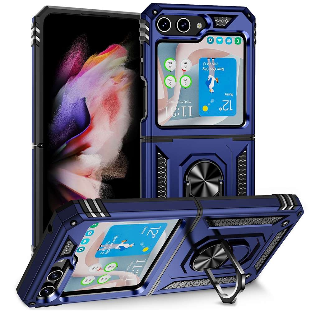 Outdoor Hülle für Samsung Galaxy Z Flip5 TPU PC Hybrid Sergeant Ring Cover Case
