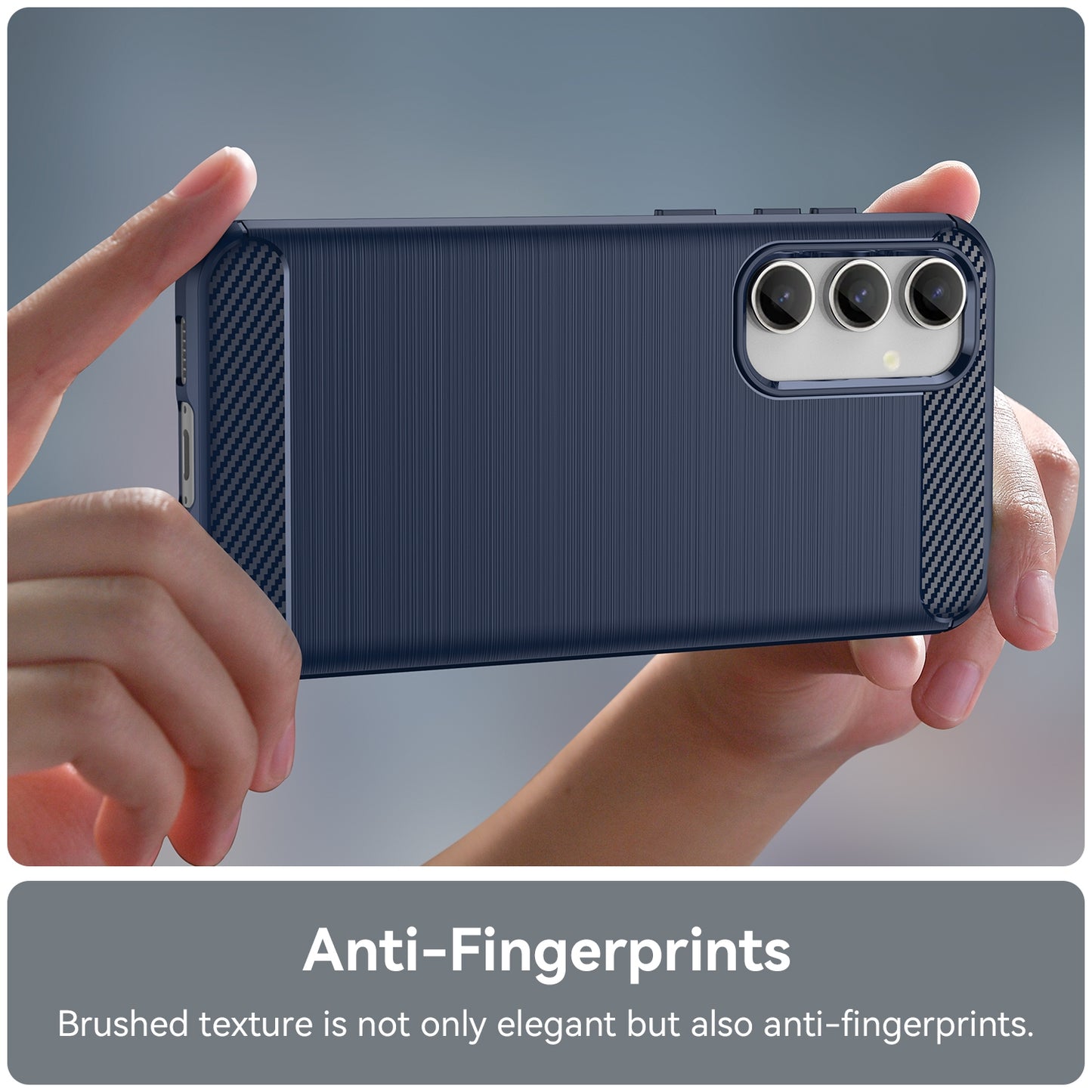 TPU Hülle für Samsung Galaxy S23 FE Carbon Fiber Skin Brushed Schutzcover Case