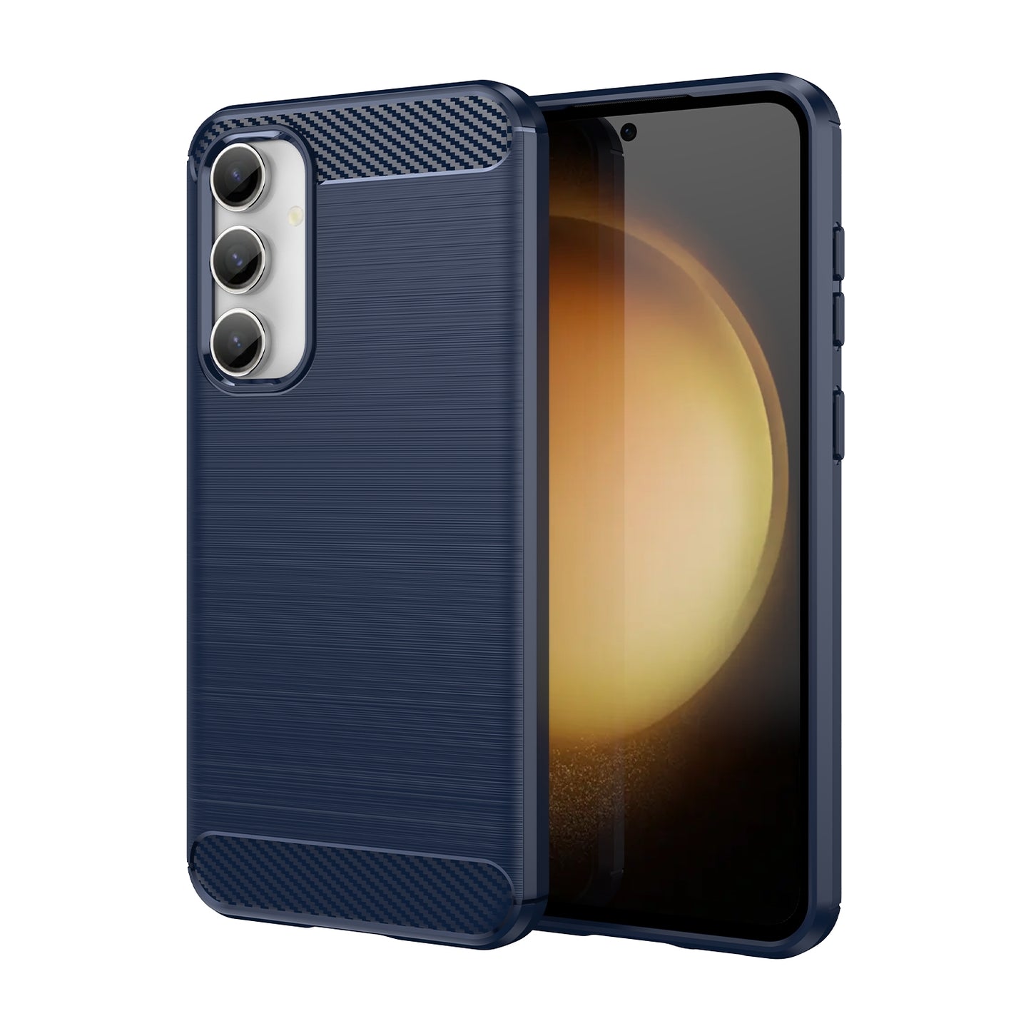 TPU Hülle für Samsung Galaxy S23 FE Carbon Fiber Skin Brushed Schutzcover Case
