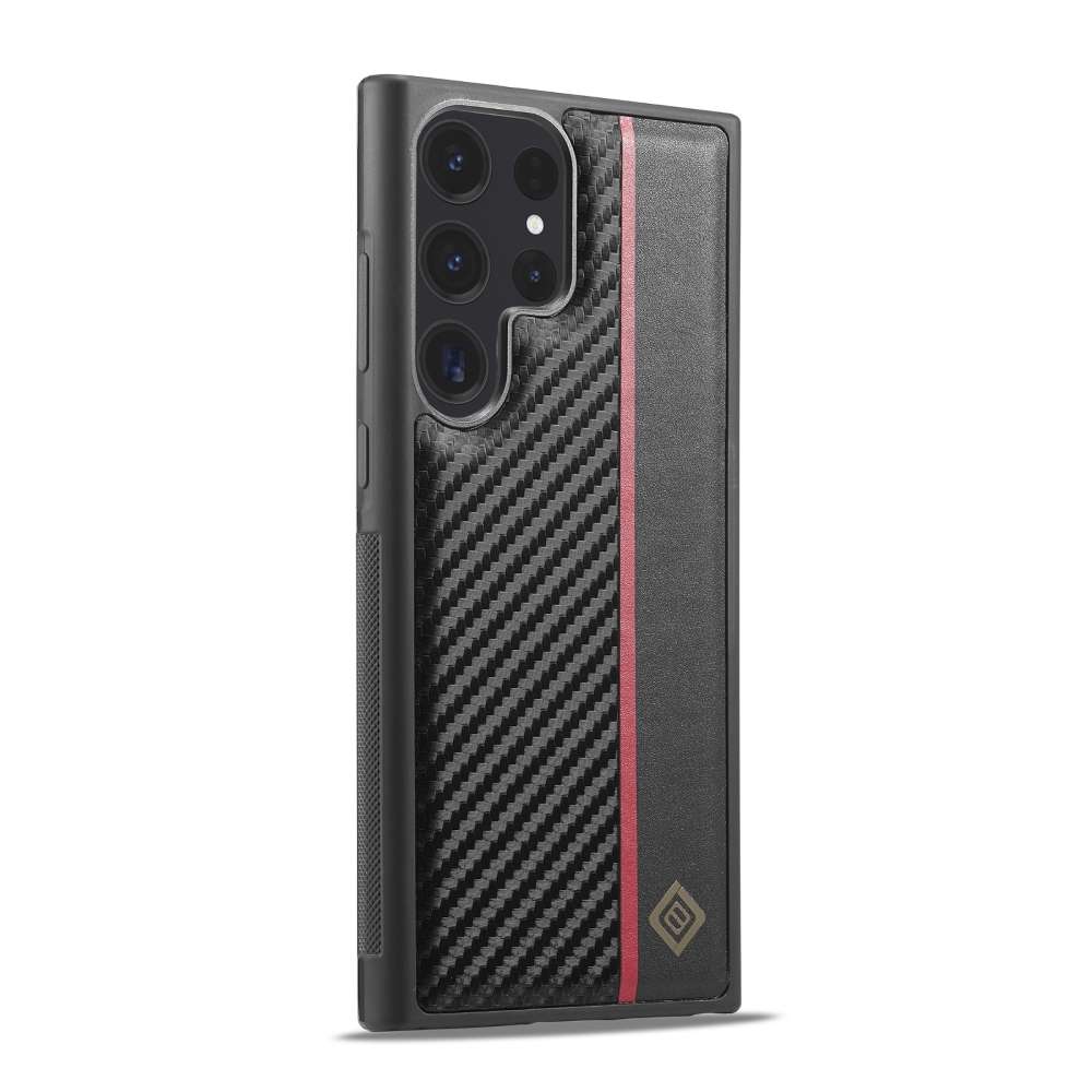 LC.IMEEKE Hard Cover für Samsung Galaxy S24 ULTRA Carbon Stripe Shockproof Hülle