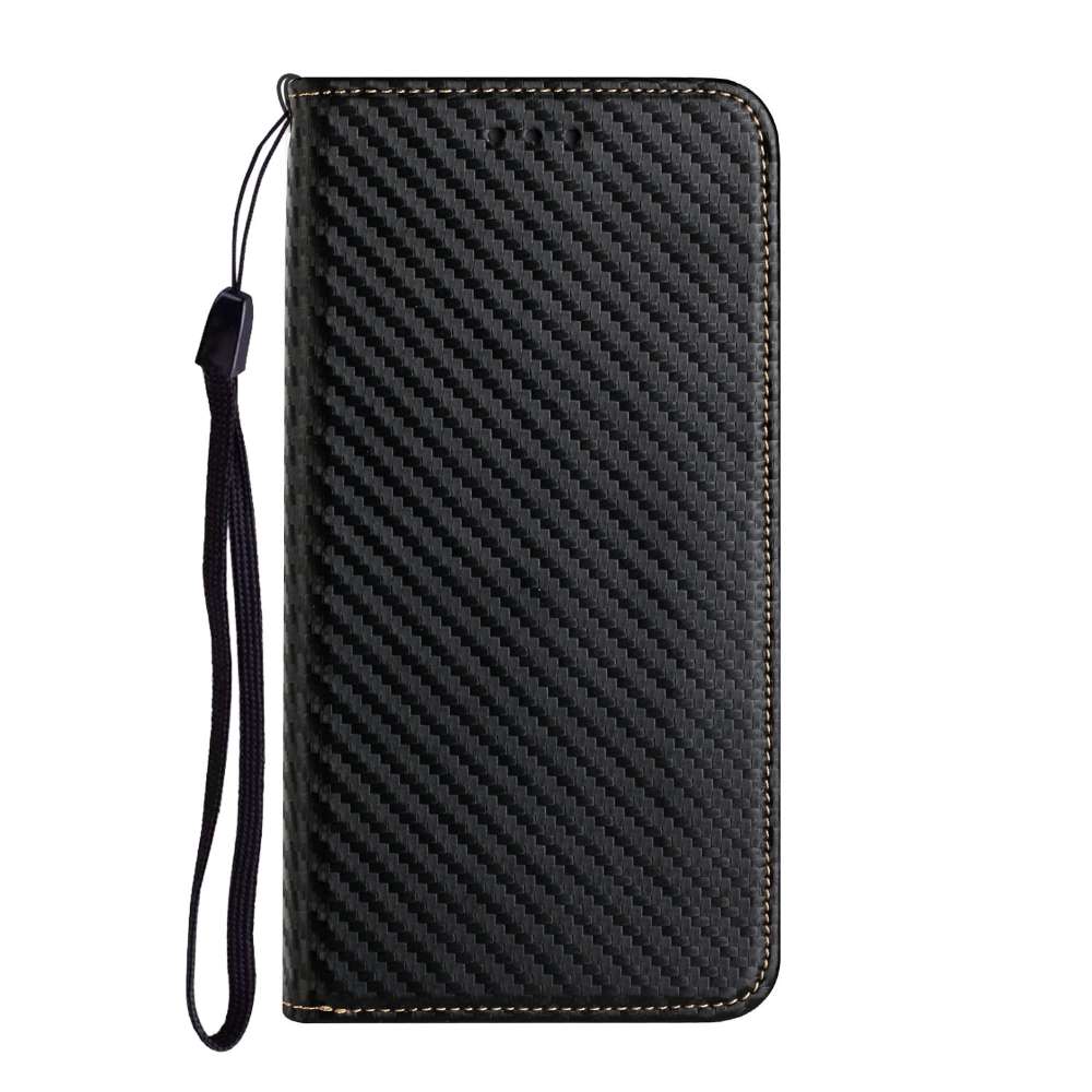Handy Tasche für Samsung Galaxy A15 Carbon Fiber Wallet Hülle Magnet Klapp Etui