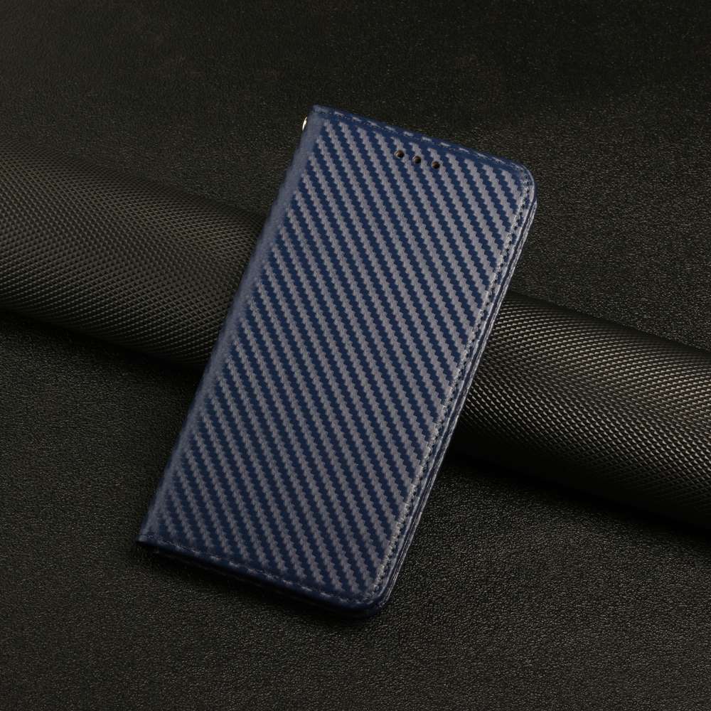 Handy Tasche für Samsung Galaxy A15 Carbon Fiber Wallet Hülle Magnet Klapp Etui