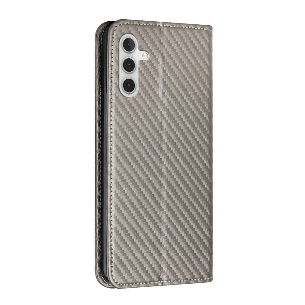Handy Tasche für Samsung Galaxy S24 Carbon Fiber Wallet Hülle Magnet Klapp Etui