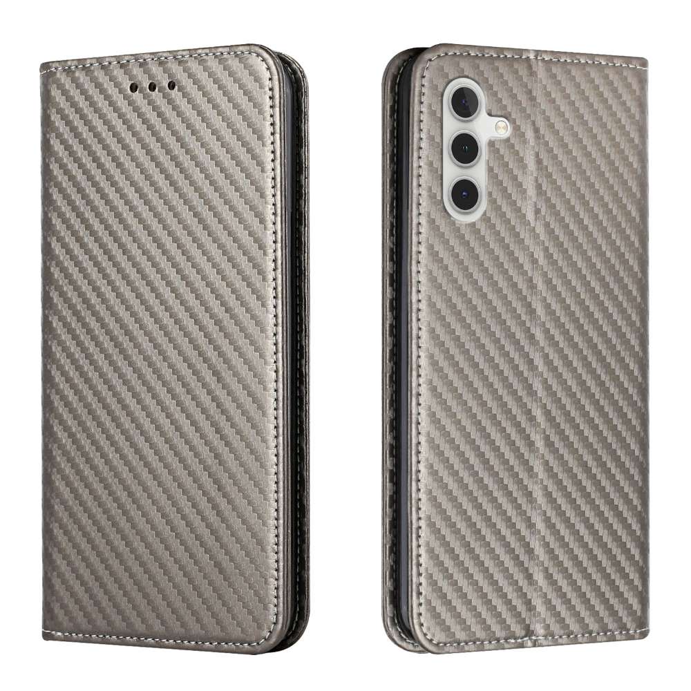 Handy Tasche für Samsung Galaxy S24 Carbon Fiber Wallet Hülle Magnet Klapp Etui